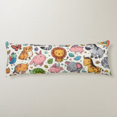 アニメの動物のパターン ボディピロー (裏面)