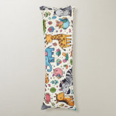 アニメの動物のパターン ボディピロー (正面縦)