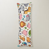 アニメの動物のパターン ボディピロー (裏面 (縦))