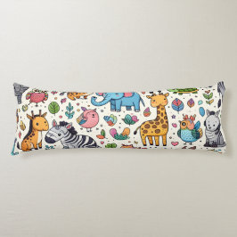 アニメの動物のパターン ボディピロー