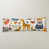 アニメの動物のパターン ボディピロー (裏面)