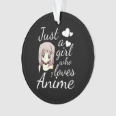 アニメの可愛いコスプレが大好きな女の子 オーナメント (正面)