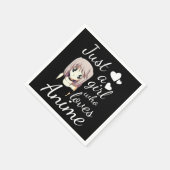 アニメの可愛いコスプレが大好きな女の子 スタンダードカクテルナプキン (角)
