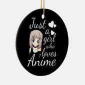 アニメの可愛いコスプレが大好きな女の子 セラミックオーナメント (右)