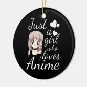 アニメの可愛いコスプレが大好きな女の子 セラミックオーナメント (左)