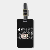 アニメの可愛いコスプレが大好きな女の子 ラゲッジタグ (正面縦)