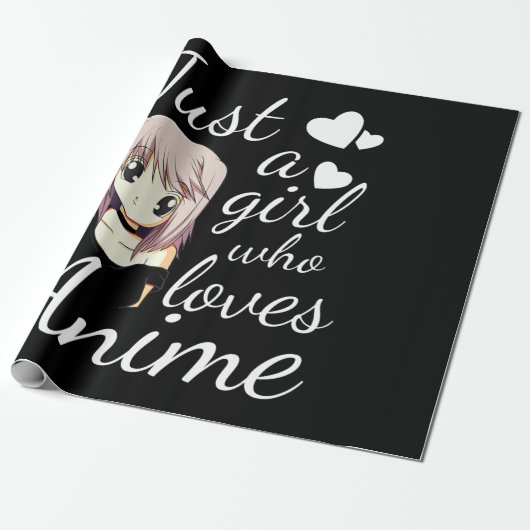アニメの可愛いコスプレが大好きな女の子 ラッピングペーパー (アンロールド)