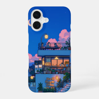 アニメの夜の街 ローファイ ネオンの路地 iPhone 16ケース