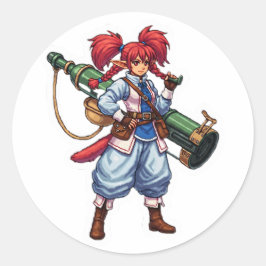 アニメの大砲使いファンタジーアドベンチャーステッカー ラウンドシール