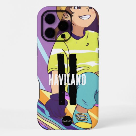 アニメの女の子のカスタム携帯ケース HAMbWG iPhoneケース (裏面)
