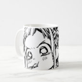 アニメの女の子のカフェの雰囲気 コーヒーマグカップ (正面左)