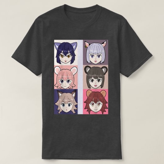 アニメの女の子のギフト マンガ ファン 日本の人気 カルチャー Tシャツ (デザイン正面)