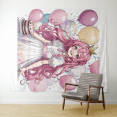 アニメの女の子の誕生日 タペストリー (インサイチュ(横))