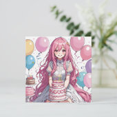 アニメの女の子の誕生日D 招待状 (スタンド正面)