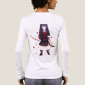 アニメの女の子 トライブレンドTシャツ (背面)