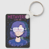 アニメの女の子 バーチャルリアリティメガネ キーホルダー (裏面)