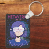 アニメの女の子 バーチャルリアリティメガネ キーホルダー (裏面)