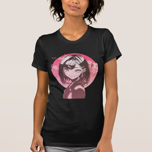 アニメの女の子 Tシャツ (正面)