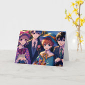 アニメの子どもコスチュームハロウィーン カード (黄色い花)