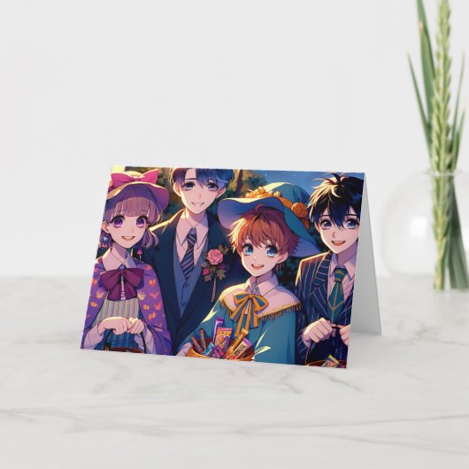 アニメの子どもコスチュームハロウィーン カード (正面)