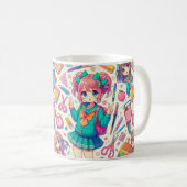 アニメの学生 コーヒーマグカップ (正面右)