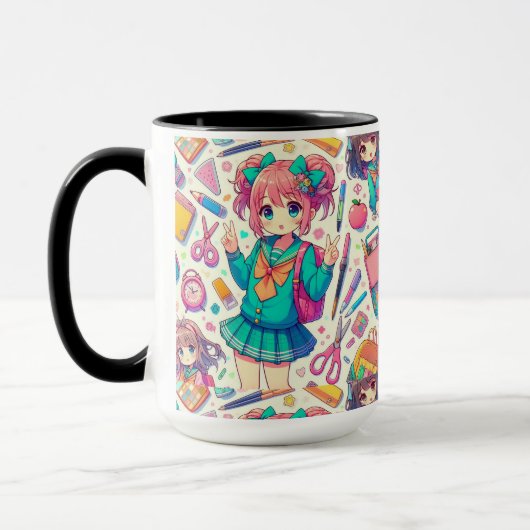 アニメの学生 マグカップ (左)