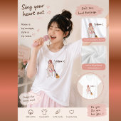 アニメの少女がgwtと音符と一緒に座っている - 美意識 tシャツ