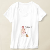 アニメの少女がgwtと音符と一緒に座っている - 美意識 tシャツ (レイダウン)