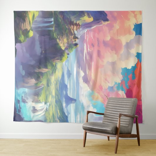 アニメの幻想的な風景のタペストリー タペストリー (インサイチュ(横))