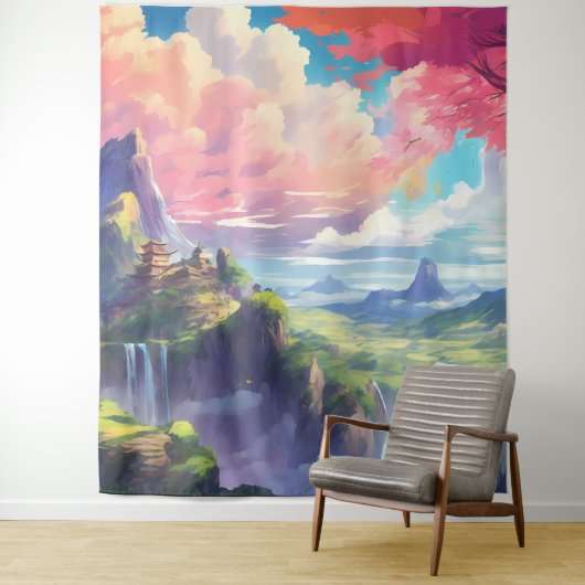 アニメの幻想的な風景のタペストリー タペストリー (インサイチュ)