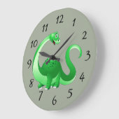アニメの恐竜 ラージ壁時計 (傾斜)