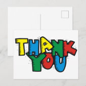 アニメの感謝の絵はがき ポストカード (正面/裏面)