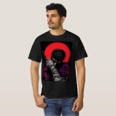 アニメの戦士 赤い月の剣のハグアート Tシャツ (正面フル)