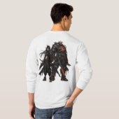 アニメの戦士 Tシャツ (裏面フル)
