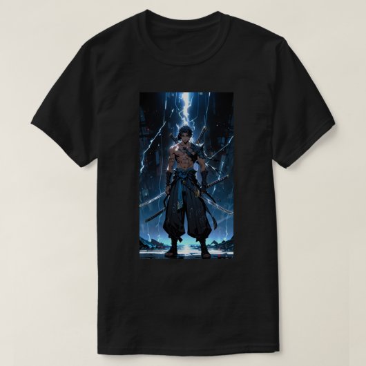 アニメの戦闘場面 Tシャツ (デザイン正面)