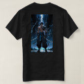 アニメの戦闘場面 Tシャツ (デザイン裏面)