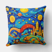 アニメの星空のナイトアート クッション (裏面)