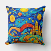 アニメの星空のナイトアート クッション (正面)