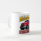アニメの消防車 コーヒーマグカップ (正面左)