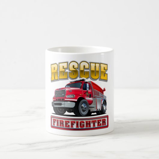 アニメの消防車 コーヒーマグカップ (中央)