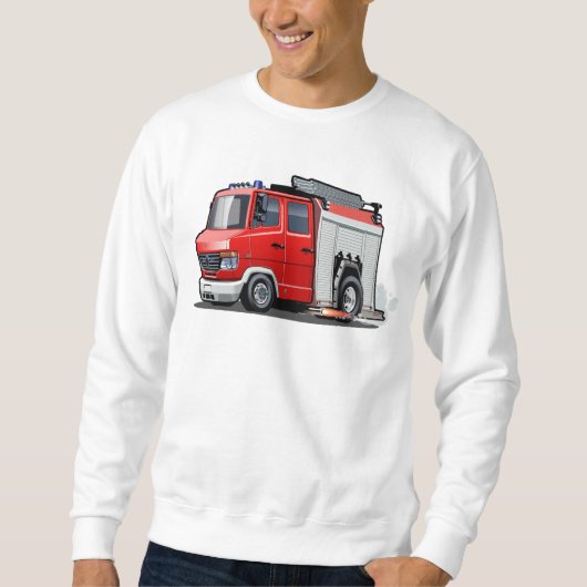 アニメの消防車 スウェットシャツ (正面)