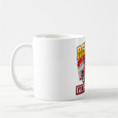 アニメの消防車Tシャツ コーヒーマグカップ (左)