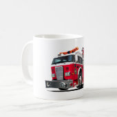 アニメの消防車Tシャツ コーヒーマグカップ (正面左)