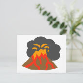 アニメの火山が溶岩と喫煙 ポストカード (スタンド正面)