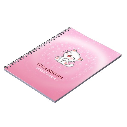 アニメの猫 ノートブック (左側)