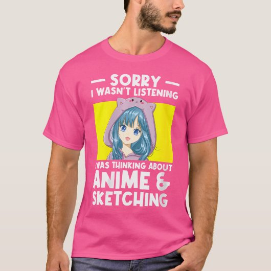 アニメの考えスケッチについてだ Tシャツ (正面)
