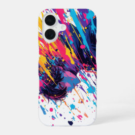 アニメの落書きカオス ― カラー スプラッシュ iPhone 16ケース