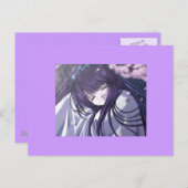 アニメの雪のポストカード ポストカード (正面/裏面)