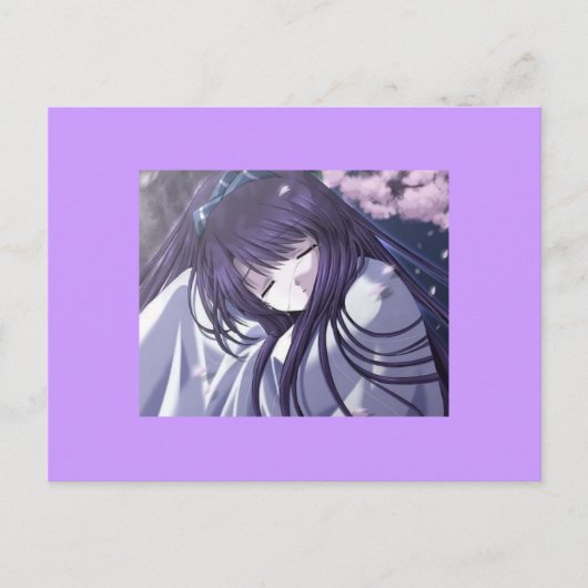 アニメの雪のポストカード ポストカード (正面)