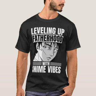 アニメの雰囲気で父親としてのレベルアップ！パパ・アニメ Tシャツ